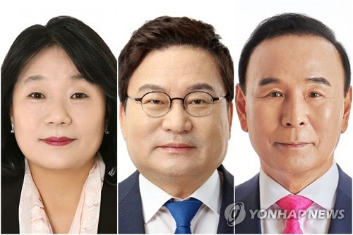 왼쪽부터 윤미향·이상직·박덕흠 의원. <연합뉴스>